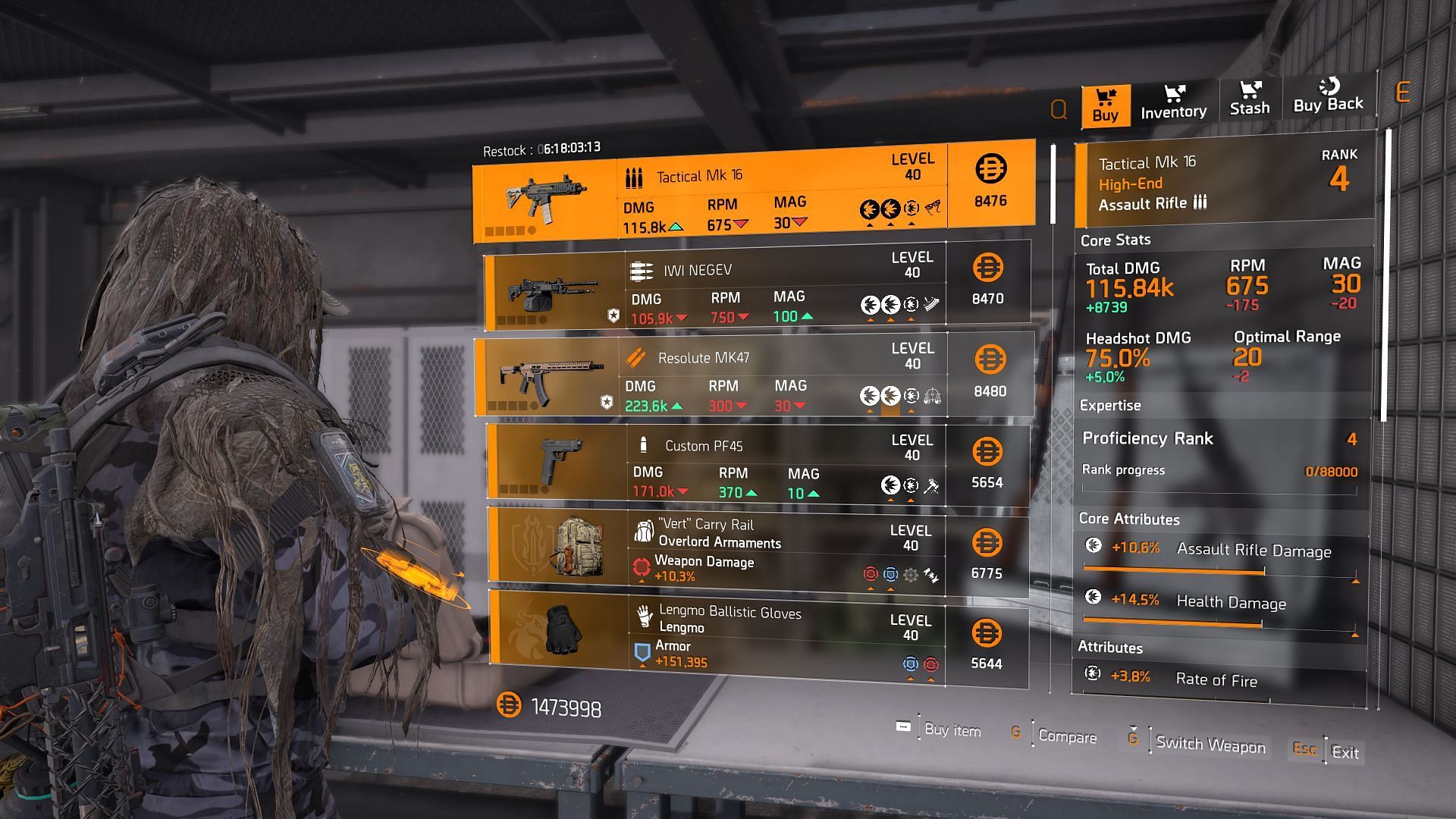The Division 2 vendor at The Bridge Settlement in Brooklyn (Image via Sportskeeda Gaming || Ubisoft)